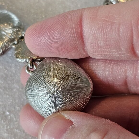 Monet Necklace Blue Large Rhinestones Faceted Silver‎ Tone Y-Drop Statement 18" - Picture 6 of 10